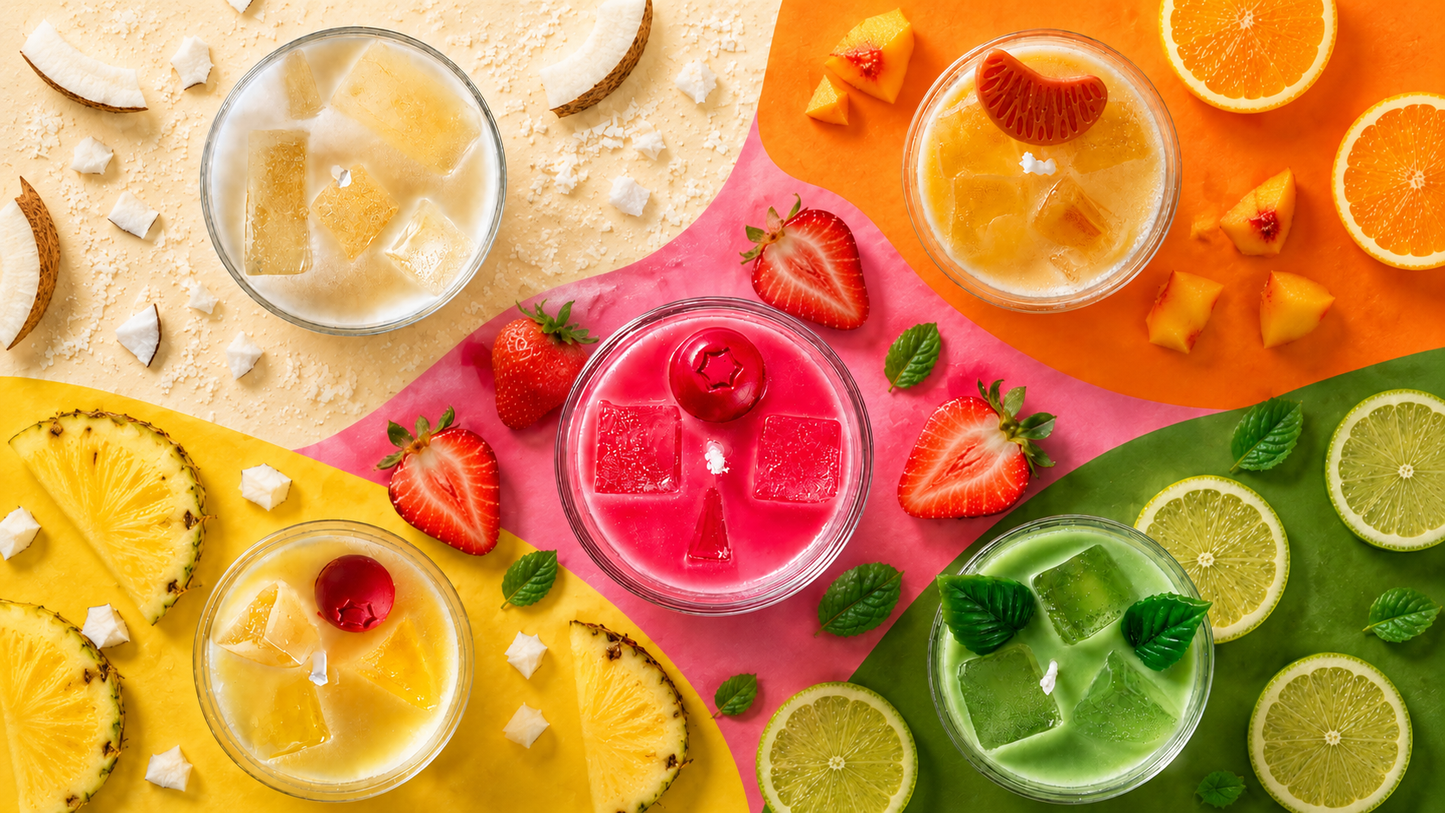 Summer Cocktail Collection Bundle – 5 Tropical Candle Shots