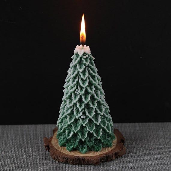 Pine Christmas Tree Soy Wax Candle.