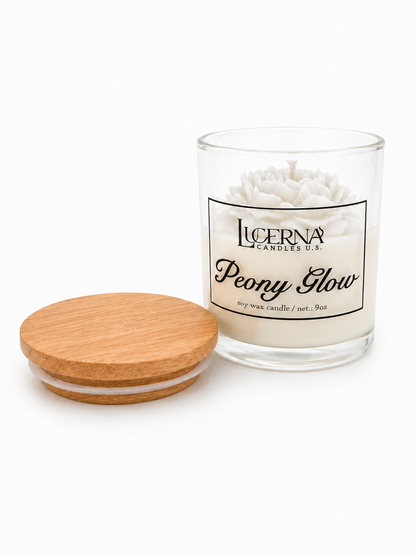 Peony Glow – Soy Wax Candle (9 oz)