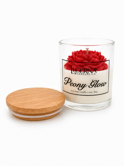 Peony Glow – Soy Wax Candle (9 oz)
