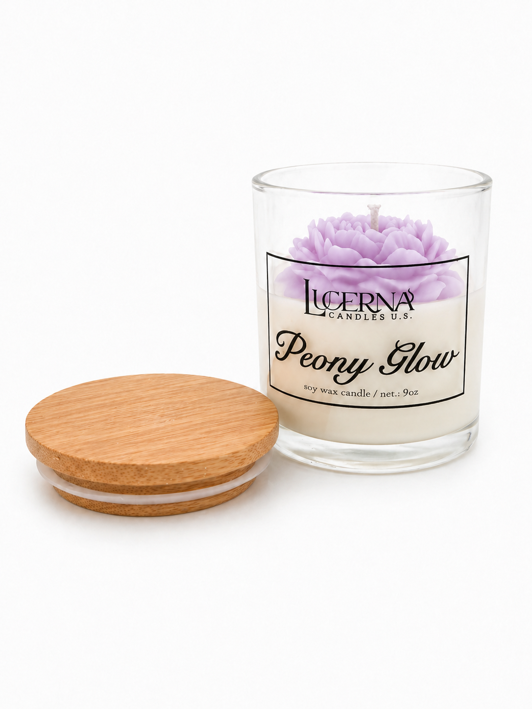 Peony Glow – Soy Wax Candle (9 oz)