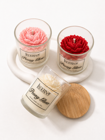 Peony Glow – Soy Wax Candle (9 oz)