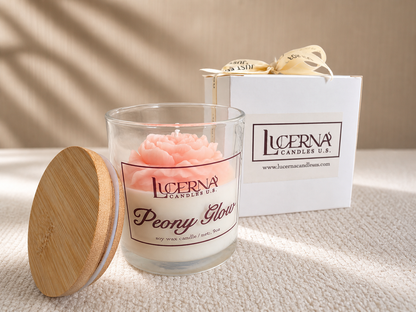Peony Glow – Soy Wax Candle (9 oz)