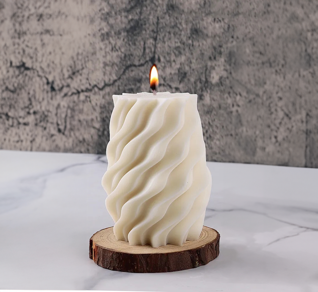 Wave Twisted Small Soy Wax Candle