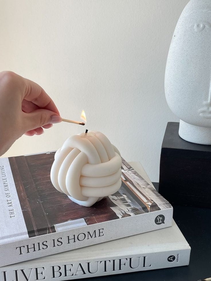 Braided Sphere Large Soy Wax Candle