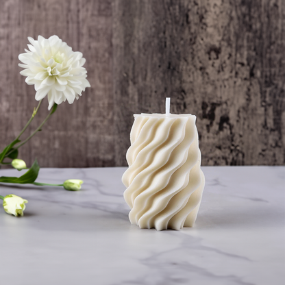 Wave Twisted Small Soy Wax Candle