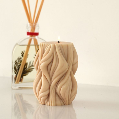 Abstract Swirl Tall Soy Wax Candle