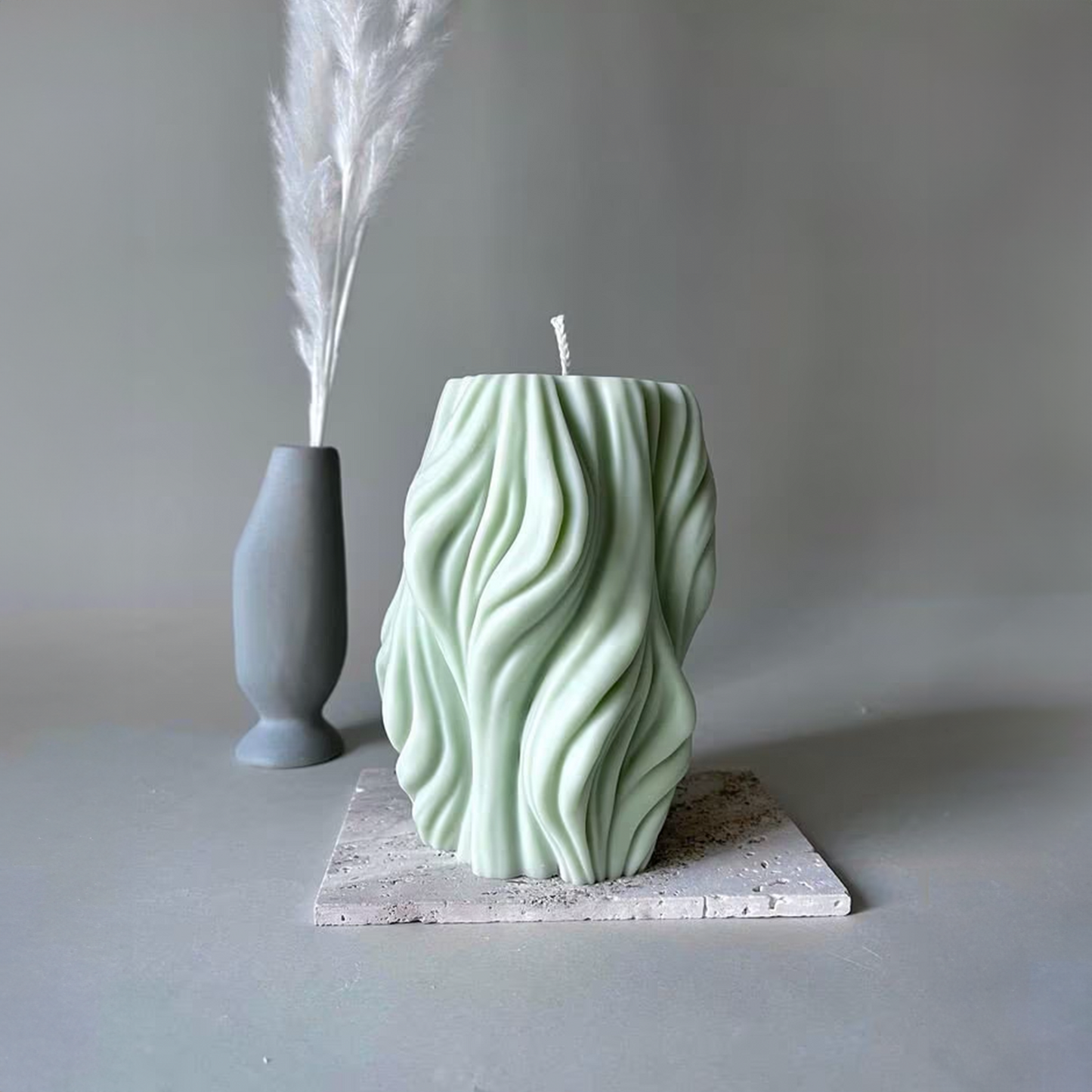 Abstract Swirl Tall Soy Wax Candle