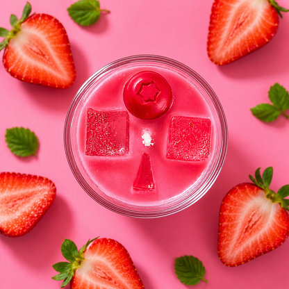 4oz Pink Paradise Soy Wax Scented Candle – Strawberry Daiquiri Inspired Candle