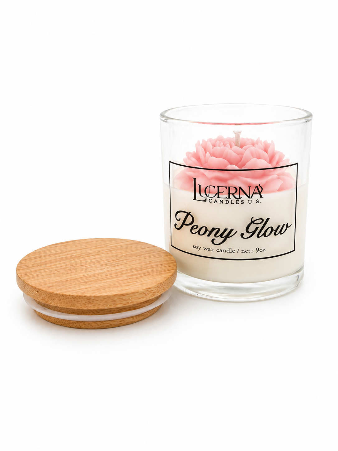 Peony Glow – Soy Wax Candle (9 oz)