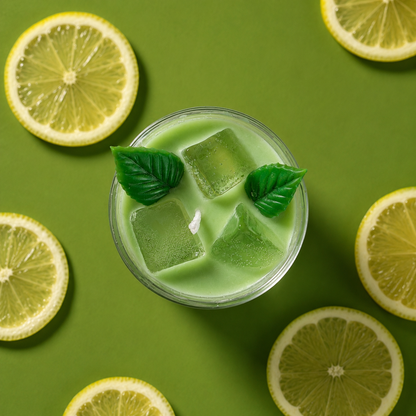 4oz Mojito Soy Wax Scented Candle _ Tropical Cocktail Inspired Soy Wax Candle _ Fresh Citrus-Mint Scented Candle