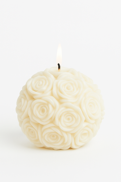 Rose Ball Soy Wax Candle