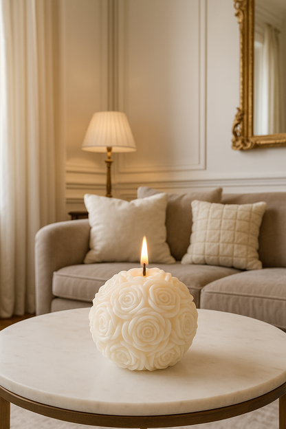 Rose Ball Soy Wax Candle