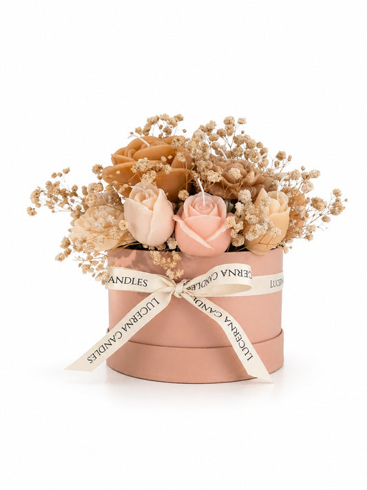 Luxury Flower Candle Bouquet – Large (15 Soy Wax Candles, Rose Scent)- Large Size