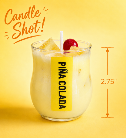 4oz Piña Colada Scented Soy Wax Candle _ Tropical Cocktail Inspired Soy Candle _ 4 oz Pineapple & Coconut Aroma