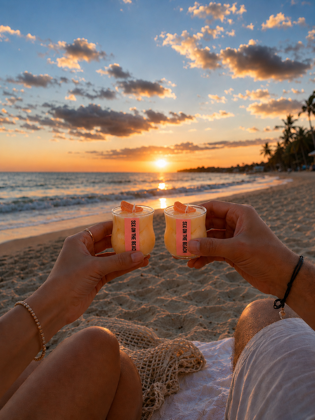 4oz Sex on the Beach Soy Wax Scented Candle _ Sex on the Beach Tropical Cocktail Inspired Soy Candle _ Citrus & Fruity Aroma
