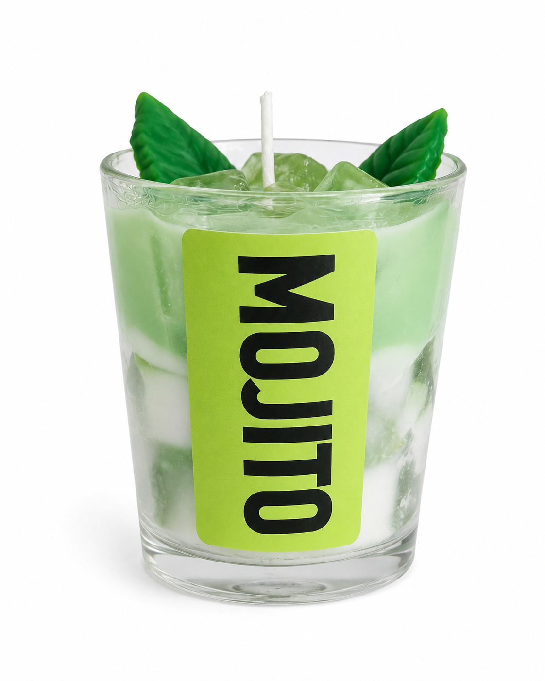 4oz Mojito Soy Wax Scented Candle _ Tropical Cocktail Inspired Soy Wax Candle _ Fresh Citrus-Mint Scented Candle