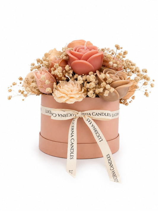 Luxury Flower Candle Bouquet – 20 Soy Wax Candles (Rose Scent)- XL size